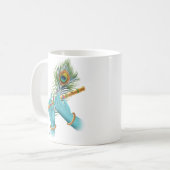 Flute_Hands_Peacock Feather_Lord Krishna Kaffeetasse (Vorderseite Links)