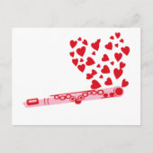 Flute Hearts Postkarte (Vorderseite)