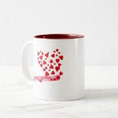 Flute Hearts Zweifarbige Tasse (Vorderseite Links)