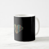 Flute Herz Flutist Flute Wind Instrument Lover Kaffeetasse (VorderseiteRechts)