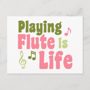 Flute ist das Leben Postkarte