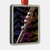 Flute ist meine Passion_ Silbernes Ornament (Rechts)