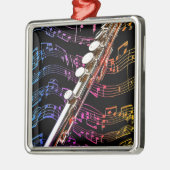 Flute ist meine Passion_ Silbernes Ornament (Links)