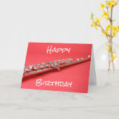Flute klassisches Musikinstrument Geburtstag Karte (Gelbe Blume)