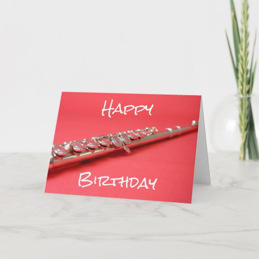 Flute klassisches Musikinstrument Geburtstag Karte (Vorderseite)