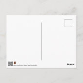 Flute Kokopelli-Figur, grün auf Rot Postkarte (Rückseite)