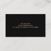 Flute Lektionen Instrument Music Instructor Busine Visitenkarte (Rückseite)