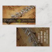 Flute Lektionen Instrument Music Instructor Busine Visitenkarte (Vorne/Hinten)