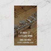 Flute Lektionen Instrument Music Instructor Busine Visitenkarte (Rückseite)