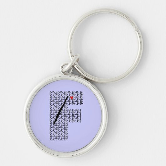 Flute Letter F Schlüsselanhänger (Vorne)