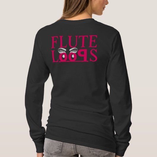 Flute Loops Long Sleeve Frauen T - Shirt (Rückseite)