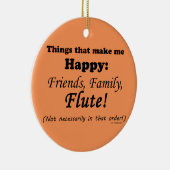 Flute macht mich glücklich keramikornament (Rechts)