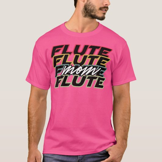 Flute Mama Shirt Funny Retro Style Band Geschenk (Vorderseite)
