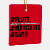 Flute Marching Band Hashtags Keramikornament (Rechts)
