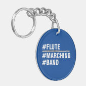 Flute Marching Band Hashtags Schlüsselanhänger (Vorderseite links)