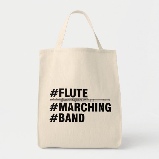 Flute Marching Band Hashtags Tragetasche (Vorne)