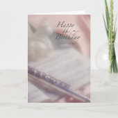 Flute Music Birthday Karte (Vorderseite)