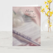 Flute Music Birthday Karte (Gelbe Blume)