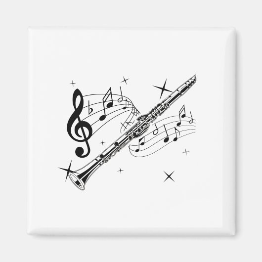 Flute Music | Flutist Musical Instrument Gift Magnet (Vorne)