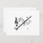 Flute Music | Flutist Musical Instrument Gift Postkarte (Vorne/Hinten)