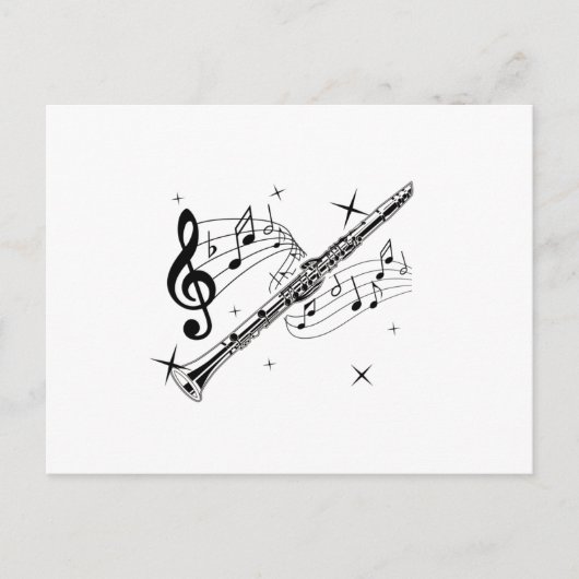 Flute Music | Flutist Musical Instrument Gift Postkarte (Vorderseite)