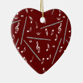 Flute Music Note Keramik Ornament (Rechts)