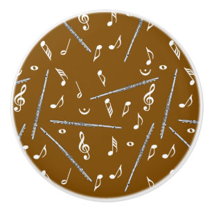 Flute Music Note Keramikknauf