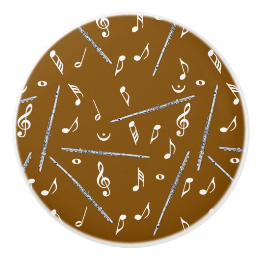 Flute Music Note Keramikknauf (Vorderseite)