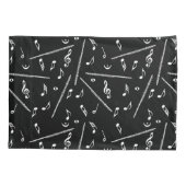 Flute Music Note Kissenbezug (Rückseite-Links)