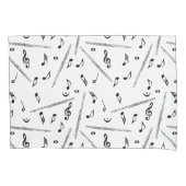 Flute Music Note Kissenbezug (Vorderseite-Links)