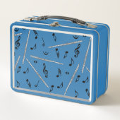 Flute Music Note Metall Brotdose (Vorderseite)