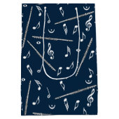 Flute Music Note Mittlere Geschenktüte (Rückseite)