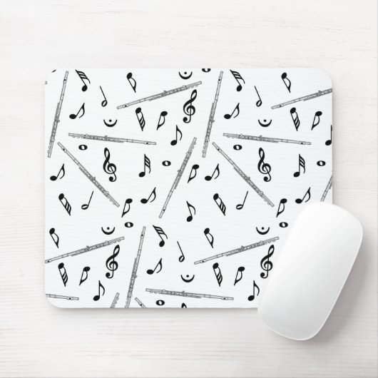 Flute Music Note Mousepad (Mit Mouse)