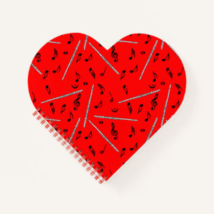 Flute Music Note Notizblock