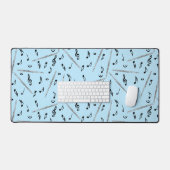 Flute Music Note Schreibtischunterlage (Tastatur & Maus)