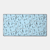 Flute Music Note Schreibtischunterlage (Vorderseite)
