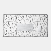 Flute Music Note Schreibtischunterlage (Tastatur & Maus)
