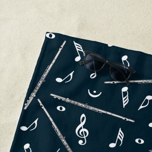 Flute Music Note Strandtuch (Beispiel)