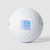 Flute Music Pattern Blue Ombre Golfball (Vorderseite)