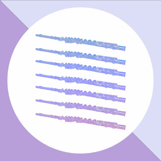 Flute Music Pink Lila Blue Runder Aufkleber