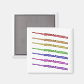 Flute Music Rainbow Magnet (Vorderseite/Rückseite)