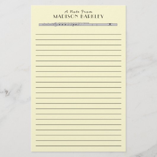 Flute Music Teacher Band Briefpapier (Vorderseite)