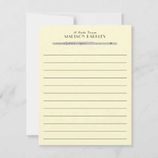 Flute Musician Music Teacher Band Dankeskarte (Vorderseite)