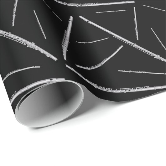 Flute Musician Music Teacher Band Geschenkpapier (Rolleneckpunkt)