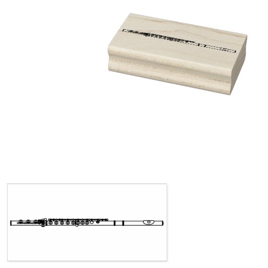 Flute Musician Music Teacher Band Gummistempel (Stempel)