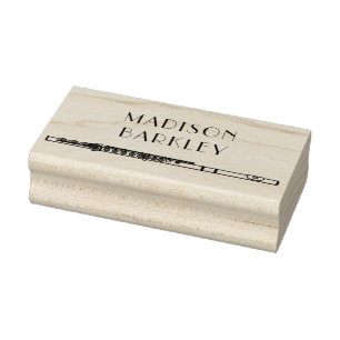 Flute Musician Music Teacher Band Gummistempel