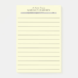 Flute Musician Music Teacher Band Post-it Klebezettel