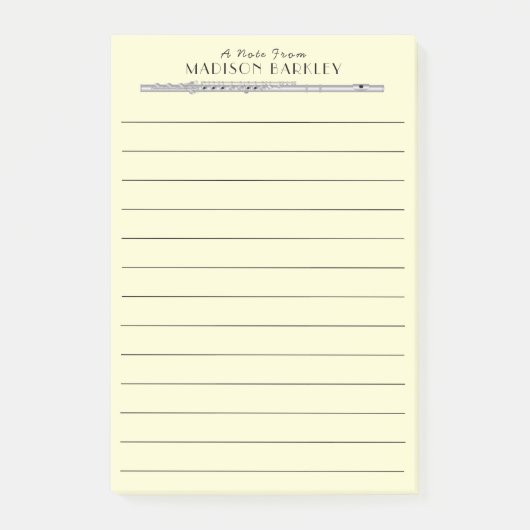 Flute Musician Music Teacher Band Post-it Klebezettel (Vorderseite)