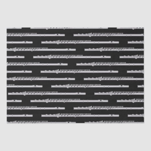 Flute Musician Music Teacher Band Seidenpapier (Vorderseite)