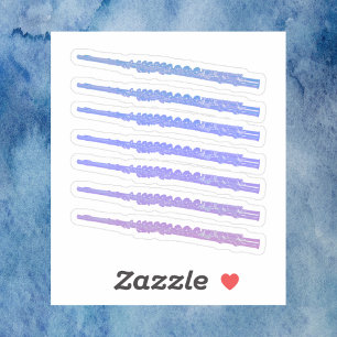 Flute Musik Pink Lila Aufkleber